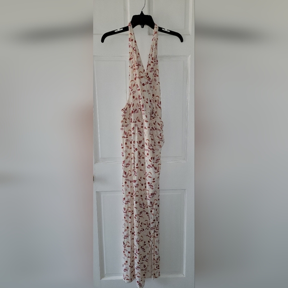 Free People Daria Ivory Floral Print Halter Maxi Dress Size XS - Picture 3 of 14